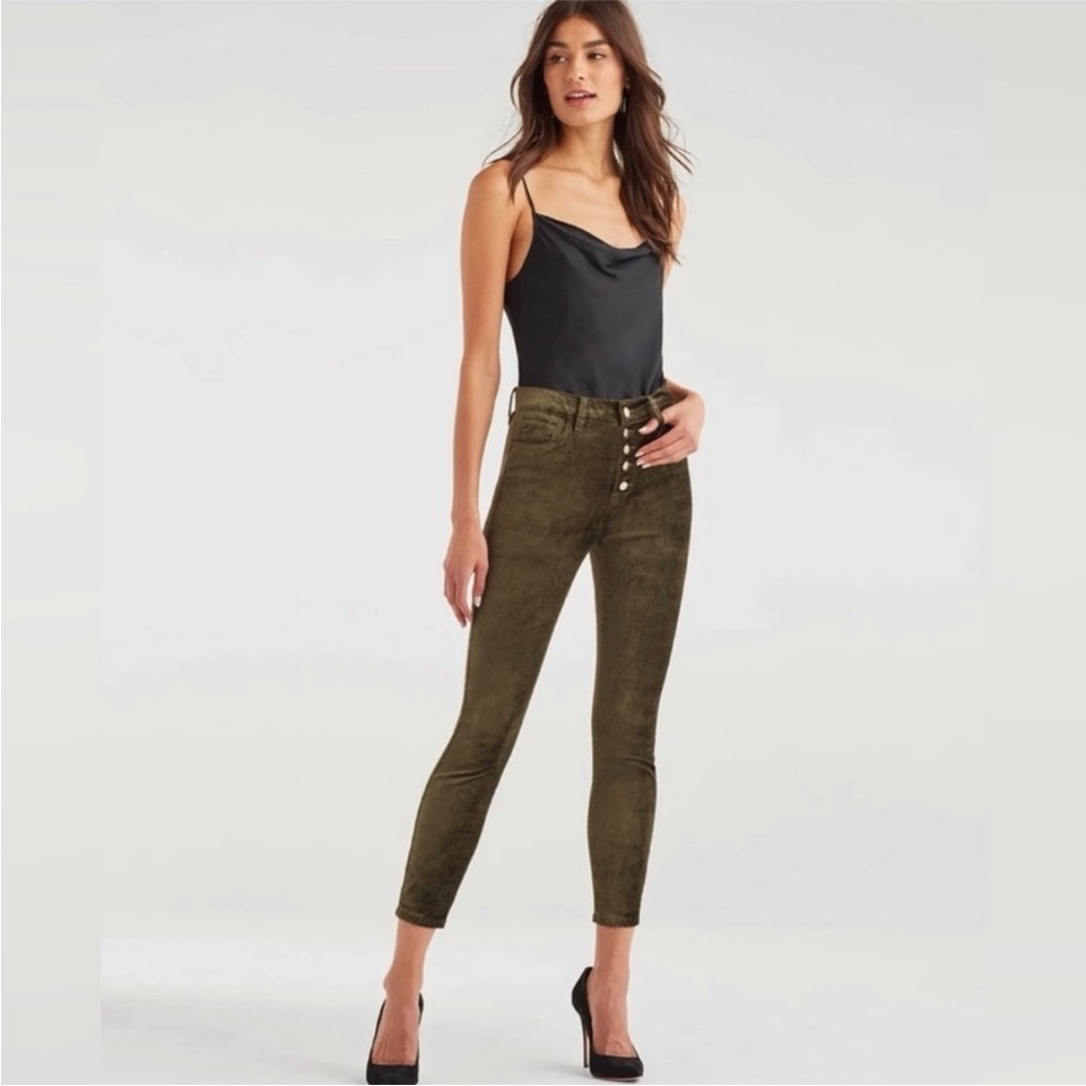 7 For All Mankind Velvet High Waist Ankle Skinny Pants